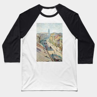 Nowy Swiat Street in Warsaw on a Summer Day by Wladyslaw Podkowinski Baseball T-Shirt